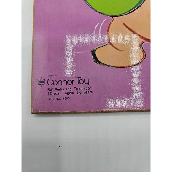 Connor Toy Porky Pig Troubador Warner Bros. 12 Pc. Wooden puzzle - Picture 4 of 4